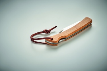 Logo trade advertising product photo of: Foldable knife in bamboo