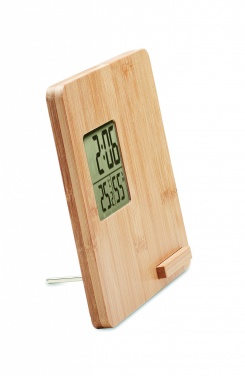 Logo trade promotional gift photo of: Bamboo weather station 10W