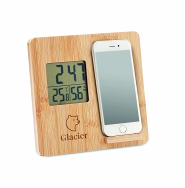 Logotrade promotional products photo of: Bamboo weather station 10W