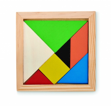 Logo trade corporate gifts image of: Tangram puzzle in wood