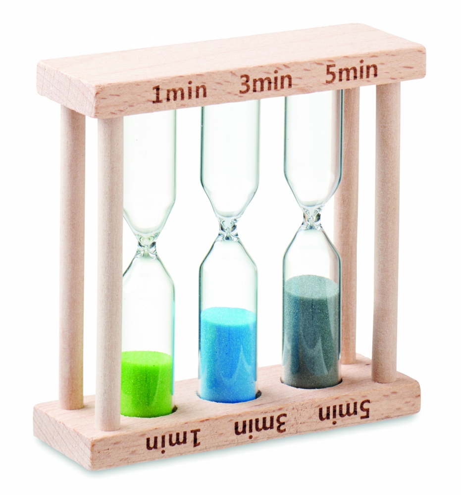 Logotrade promotional gifts photo of: Set of 3 wooden sand timer