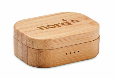 Logo trade promotional products picture of: TWS earbuds in bamboo case