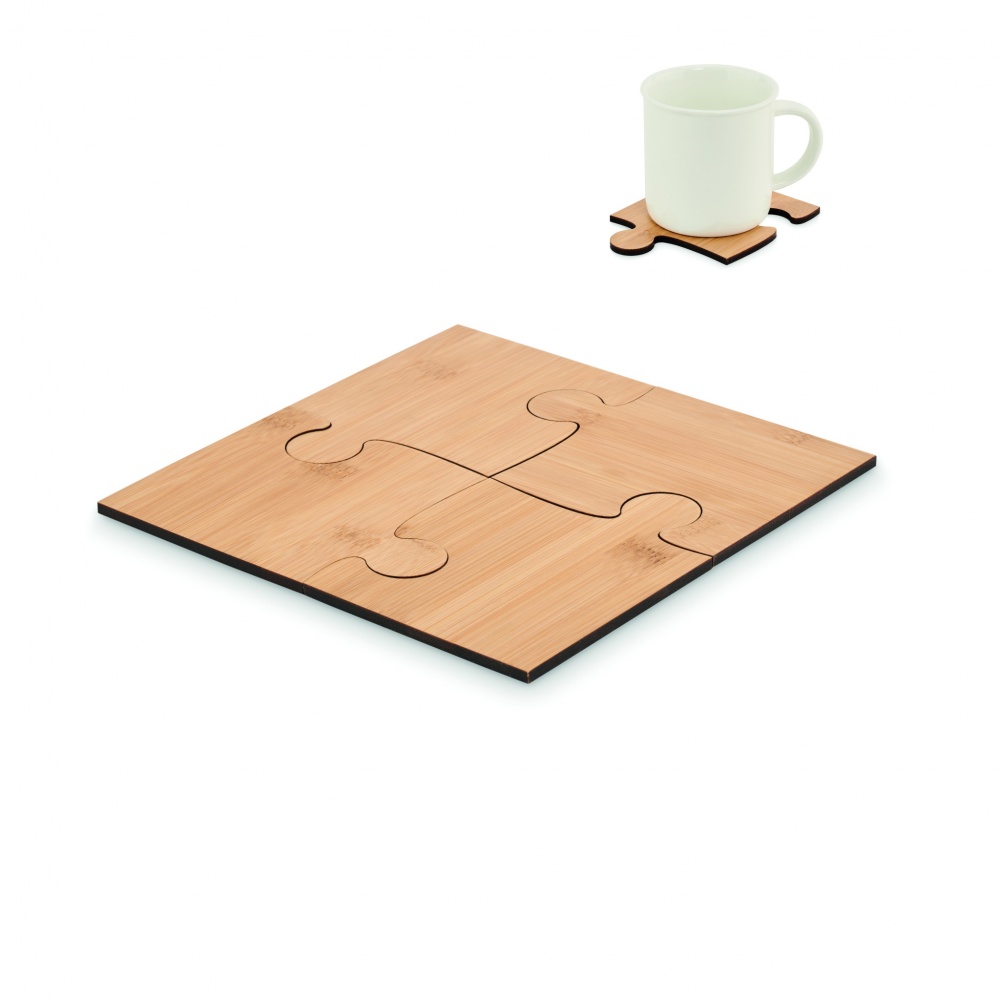 Logotrade advertising product picture of: Set of 4 puzzle coasters