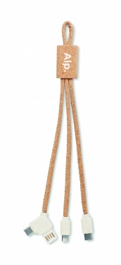 Logo trade promotional gifts image of: 3 in 1 charging cable in cork