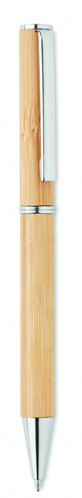 Logo trade corporate gifts image of: Bamboo twist type ball pen