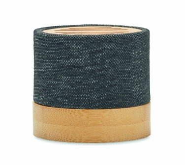 Logotrade promotional item image of: Bamboo RPET wireless speaker