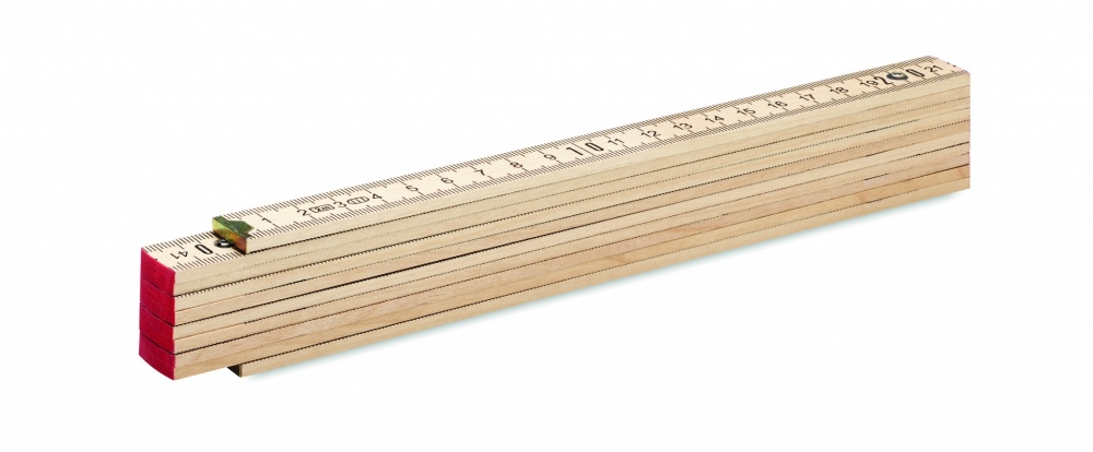 Logo trade advertising products image of: Carpenter ruler in wood 2m