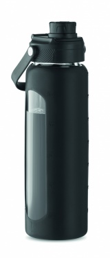 Logo trade promotional gifts image of: Glass bottle with sleeve 750 ml