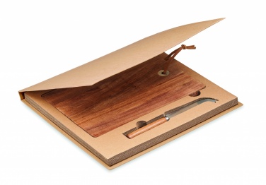 Logo trade advertising product photo of: Acacia wood cheese board set Hannover