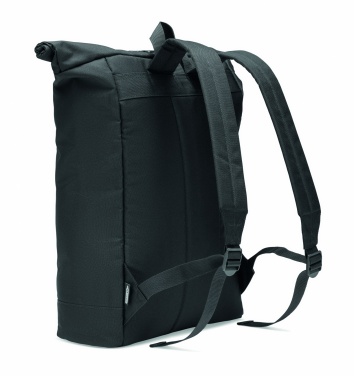 Logo trade advertising products picture of: 600D RPET rolltop backpack