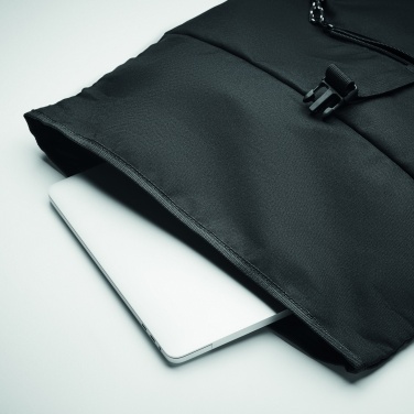 Logo trade corporate gifts picture of: 600D RPET rolltop backpack