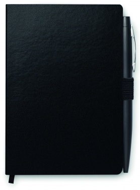Logotrade promotional gift picture of: A6 notebook with pen 72 lined