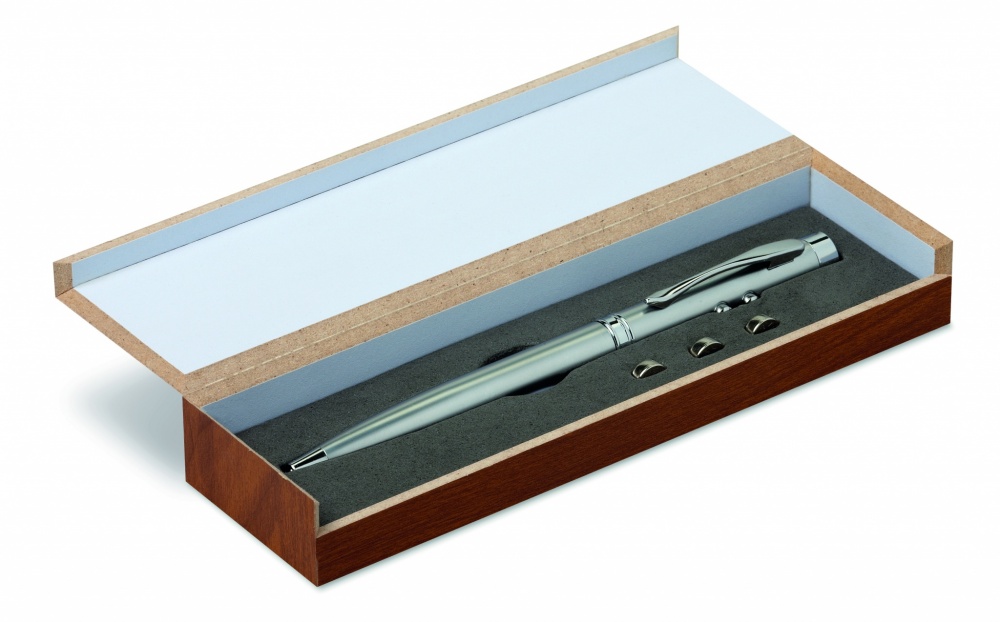 Logo trade promotional giveaway photo of: Laser pointer in wooden box