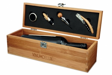 Logo trade business gift photo of: Wine set in bamboo box