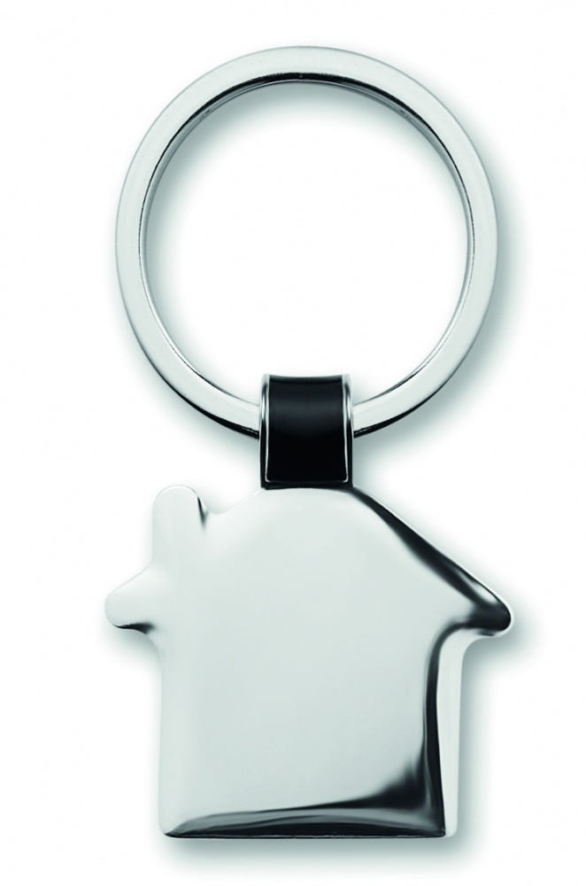Logo trade advertising products picture of: House shaped key ring Riga