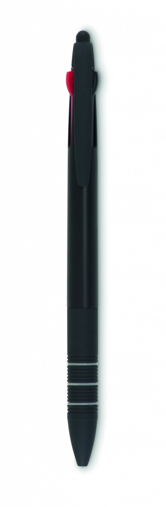 Logo trade promotional giveaways picture of: 3 colour ink pen with stylus