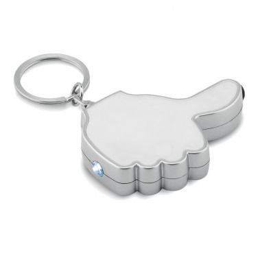 Logo trade advertising product photo of: Thumbs up led light w/key ring Valmiera