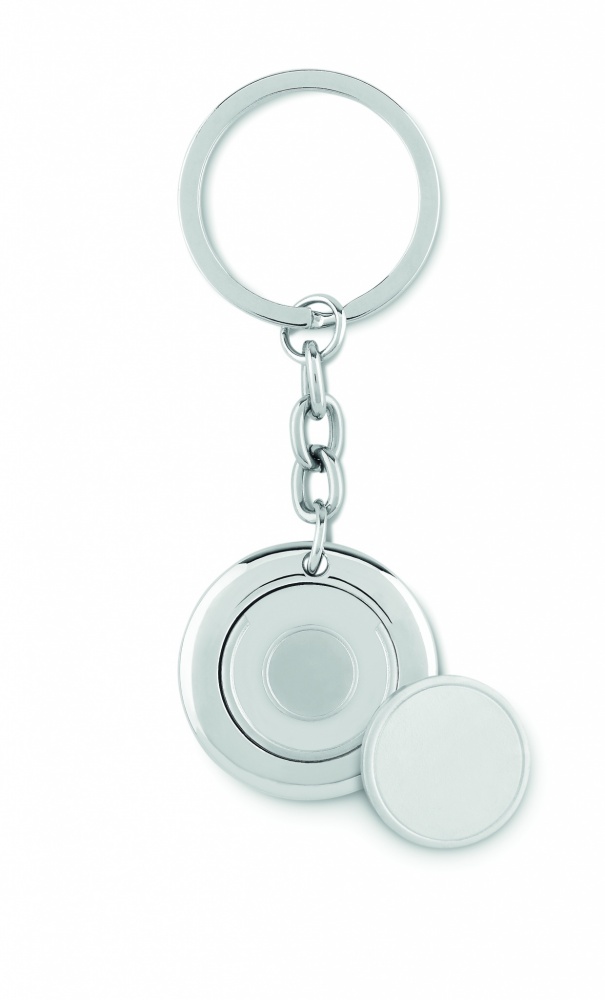 Logotrade promotional item image of: Key ring with token Cēsis