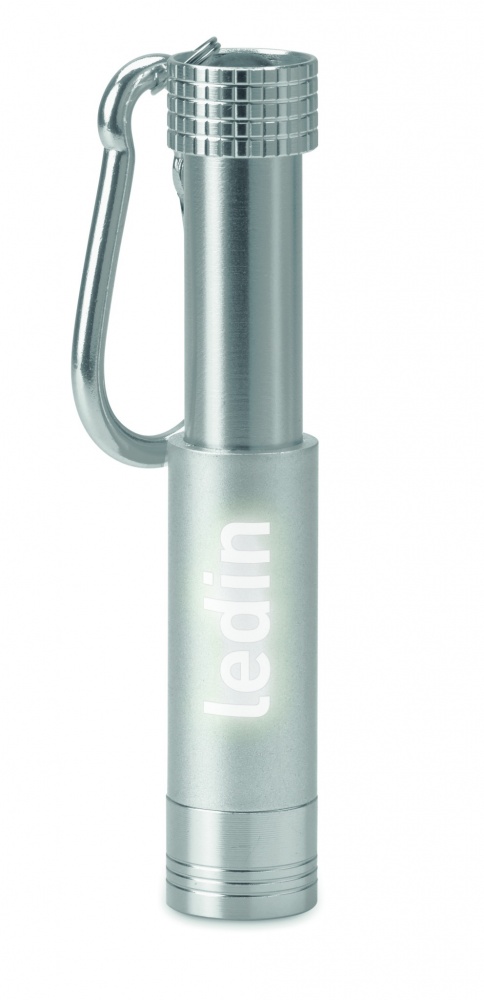 Logo trade promotional items picture of: Aluminium/ABS LED key ring Aizkraukle