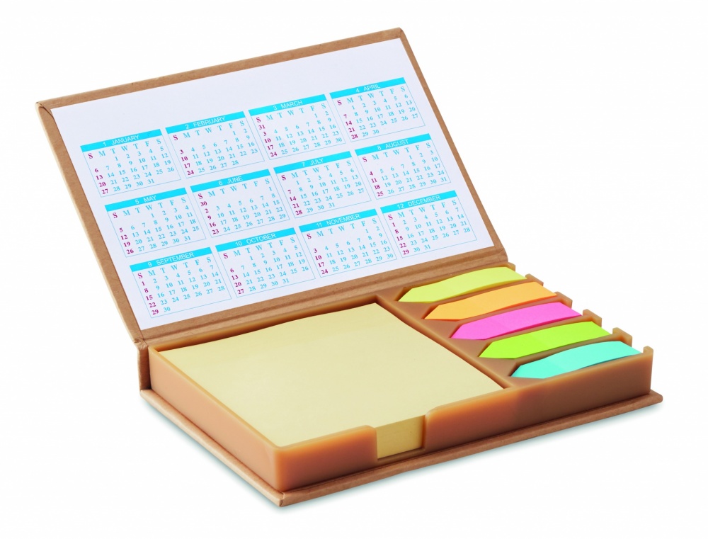 Logo trade promotional merchandise image of: Desk memo set with calendar