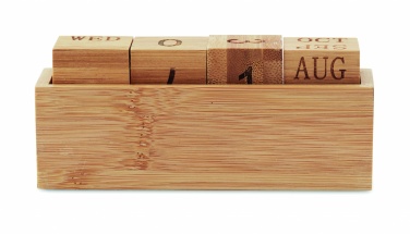 Logo trade promotional merchandise picture of: Bamboo calendar
