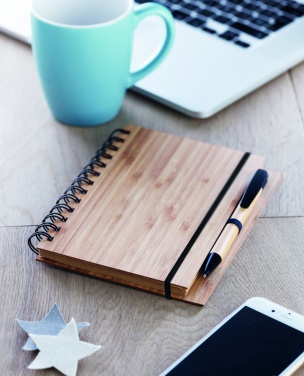 Logotrade promotional items photo of: Bamboo notebook with pen lined BAMBLOC