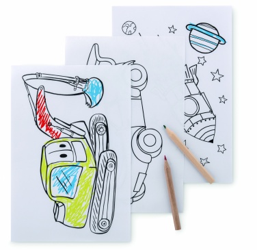 Logo trade promotional gifts image of: Colouring set with 6 pencils