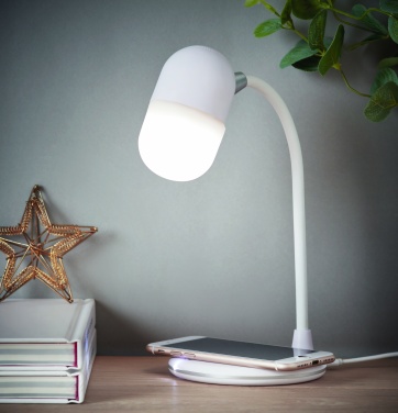 Logo trade promotional giveaways picture of: Wireless charging lamp speaker