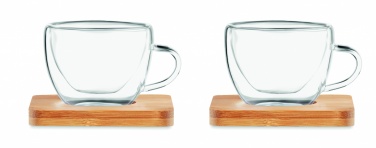 Logo trade promotional product photo of: Set of 2 double wall espresso