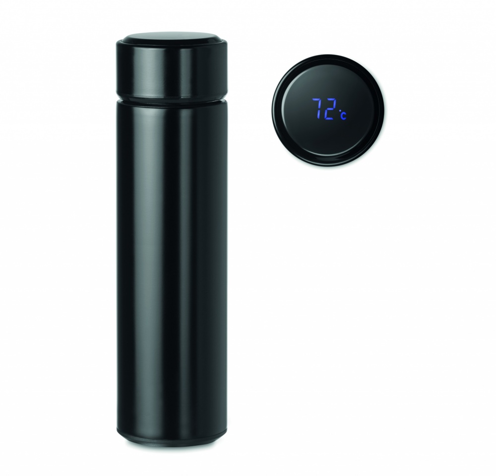 Logo trade promotional merchandise picture of: Bottle with touch thermometer