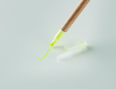Logo trade promotional gifts image of: 2 in 1 carton pen highlighter