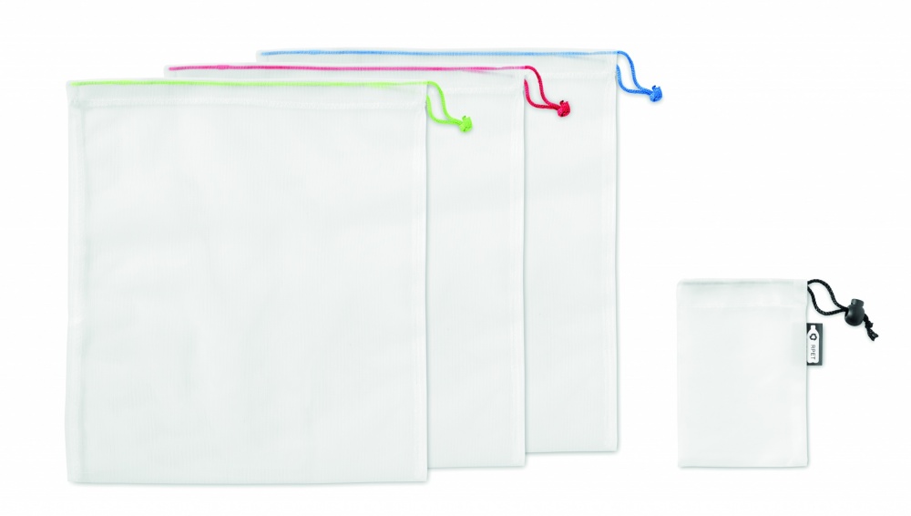 Logotrade promotional gift image of: Set of 3 RPET mesh food bags