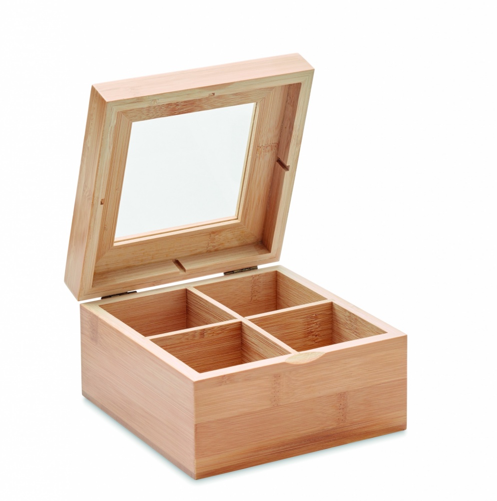 Logo trade promotional product photo of: Bamboo tea box