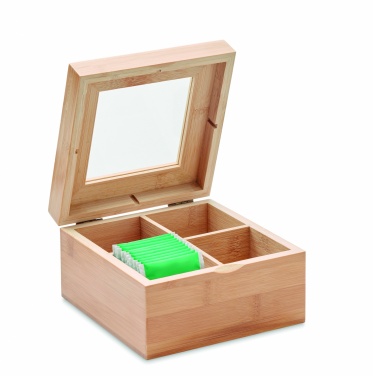 Logo trade promotional products image of: Bamboo tea box