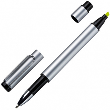 Logo trade promotional giveaway photo of: Metal duo pen GETAFE