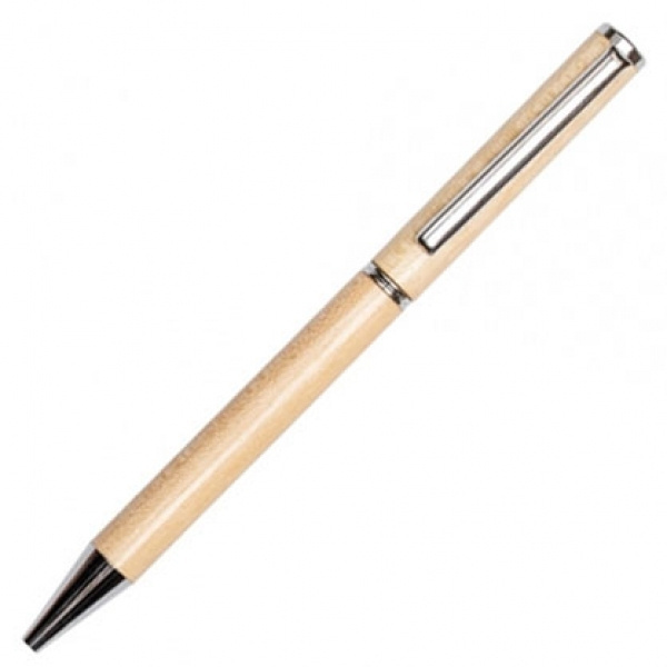 Logo trade promotional giveaway photo of: Wooden ballpen HEYWOOD