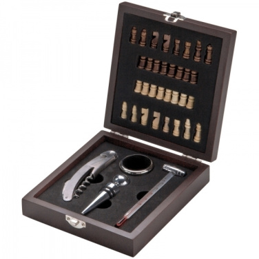 Logo trade promotional gift photo of: Chess wine set SAN GIMIGNANO