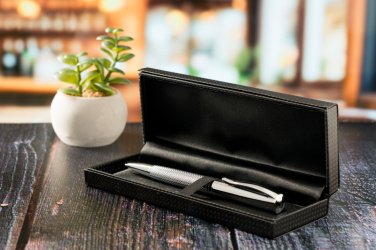 Logo trade promotional giveaway photo of: Metal ballpen CHESTER
