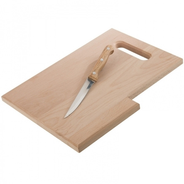 Logotrade promotional giveaway picture of: Wooden board with knife LIZZANO