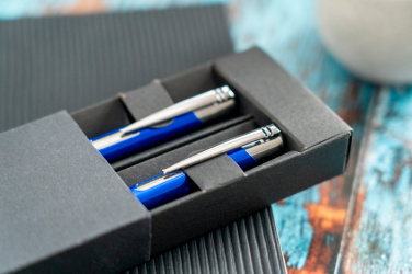 Logo trade promotional giveaway photo of: Metal writing set CLAREMONT