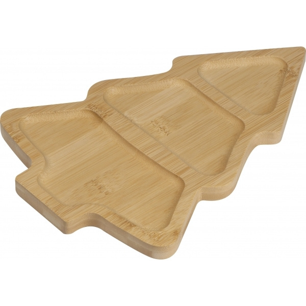Logo trade promotional item photo of: Bamboo snack tray LOUISVILLE