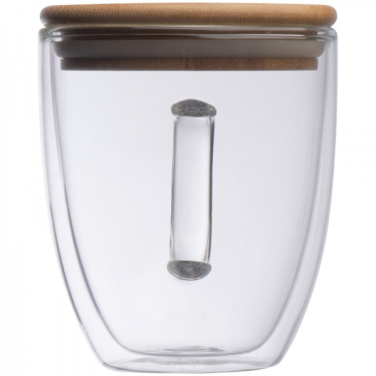 Logo trade corporate gifts picture of: Double-walled glass cup GERTHE 350 ml