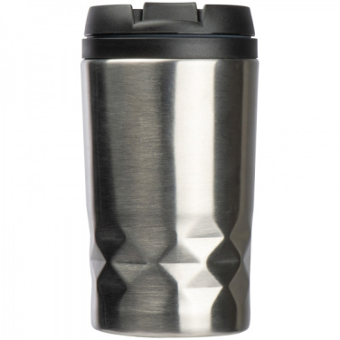 Logo trade promotional giveaways picture of: Stainless steel mug with lid ROMA 250 ml