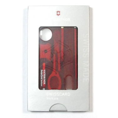Logo trade promotional products image of: Multitool SwissCard Nailcare Victorinox