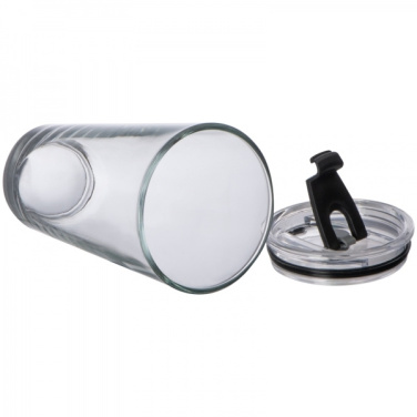 Logo trade promotional merchandise image of: Glass mug with lid WATTENSCHEID 400 ml