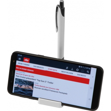 Logo trade advertising products picture of: Mobile phone holder with metal ballpen REGINA