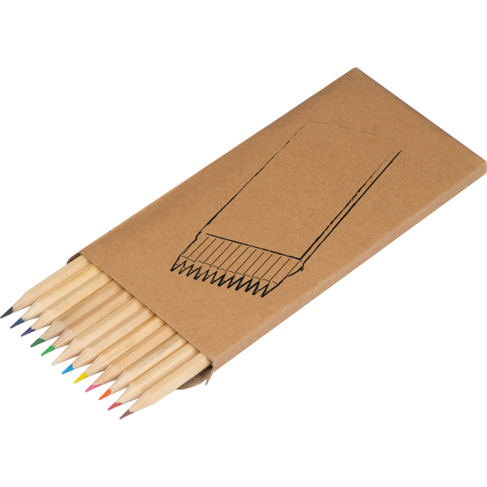 Logo trade promotional merchandise image of: 12-piece crayon set MENORCA