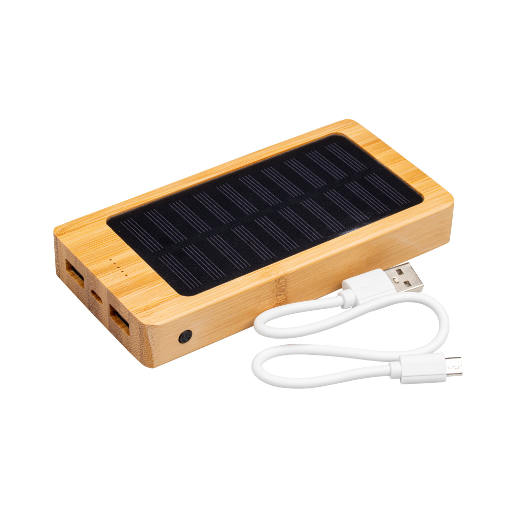 Logotrade promotional merchandise photo of: Bamboo power bank BAKERSFIELD