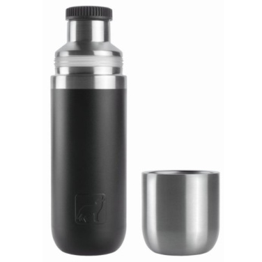 Logo trade promotional gifts picture of: Vacuum bottle DINARA Schwarzwolf