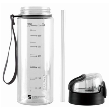 Logotrade promotional merchandise picture of: Drinking bottle SEYHAN 900 ml Schwarzwolf